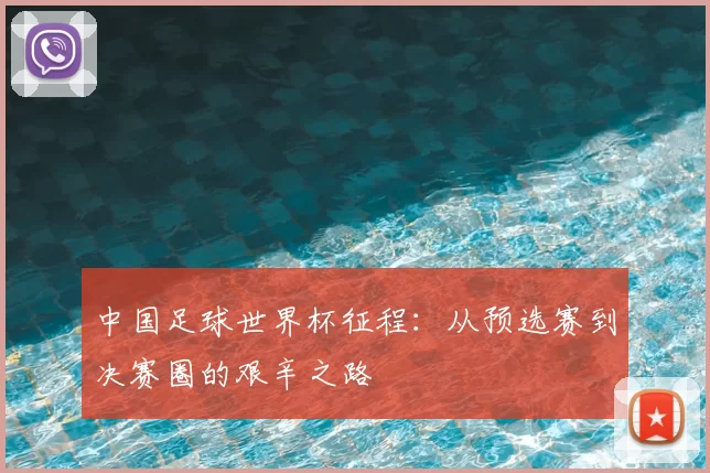 中国足球世界杯征程：从预选赛到决赛圈的艰辛之路