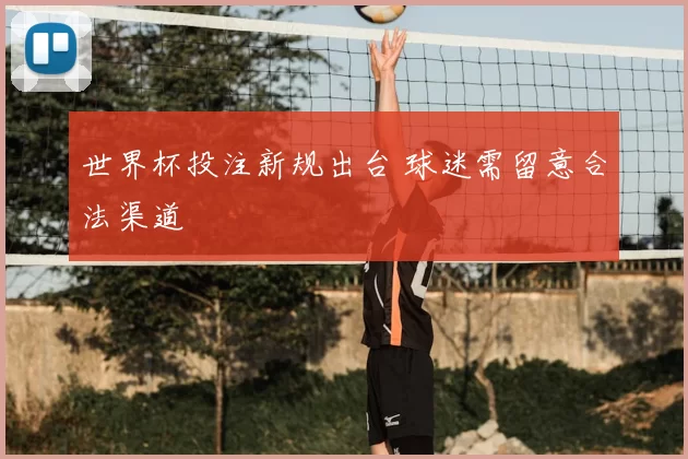 世界杯投注新规出台 球迷需留意合法渠道