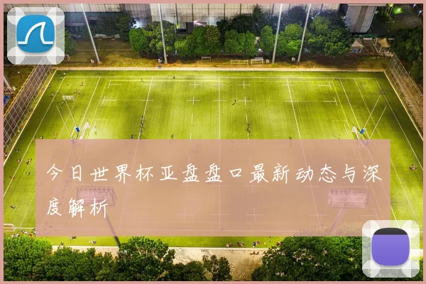 今日世界杯亚盘盘口最新动态与深度解析